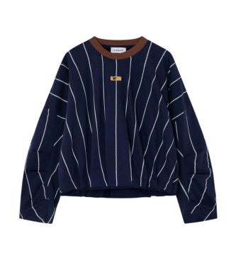 LAAGAM Sweat-shirt Kelly à rayures bleues