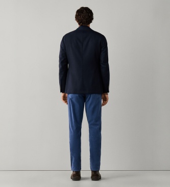 Hackett London Americana Performance Flannel azul marino