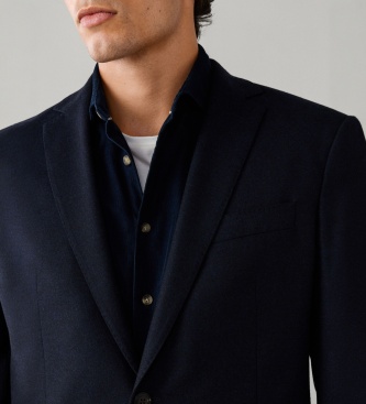 Hackett London Americana Performance Flannel azul marino