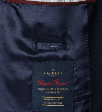 Hackett London Americana Performance Flannel azul marino