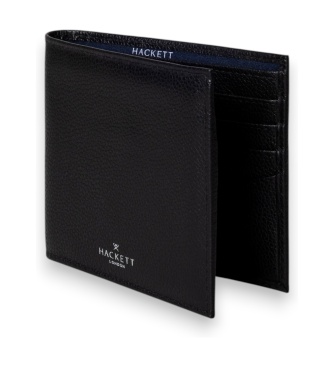 Hackett London Luxe Billfold Geldbörse aus Leder in Schwarz