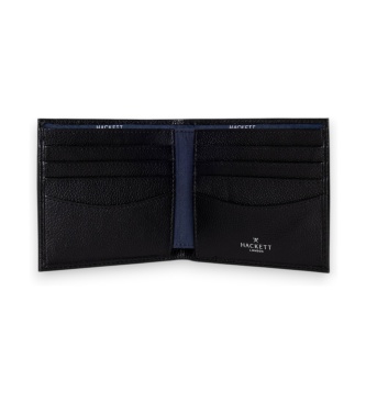 Hackett London Luxe Billfold Geldbörse aus Leder in Schwarz