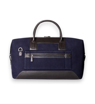 Hackett London Reseväska Wells Canvas marinblå