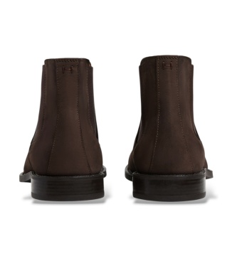 Hackett London Hampton Suede Chelsea Boots Brown