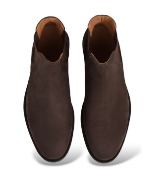 Hackett London Hampton Suede Chelsea Boots Brown