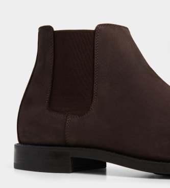 Hackett London Hampton Suede Chelsea Boots Brown