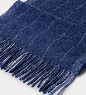 Hackett London Sciarpa Frame Stripe blu navy