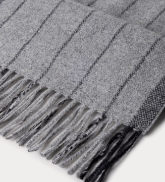 Hackett London Sciarpa Frame Stripe Grigio
