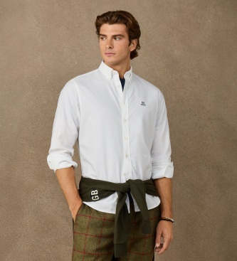 Hackett London Heritage Ess Solid Oxford White Shirt