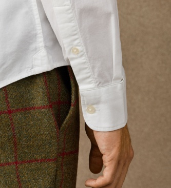 Hackett London Heritage Ess Solid Oxford White Shirt