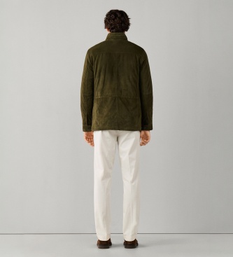Hackett London Giacca di Camoscio 4 Tasche verde