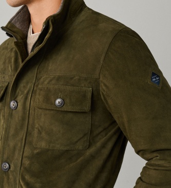 Hackett London Giacca di Camoscio 4 Tasche verde