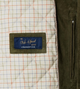 Hackett London Giacca di Camoscio 4 Tasche verde