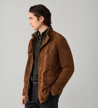 Hackett London Brown Suede 4-Pocket Jacket