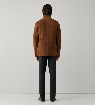 Hackett London Brown Suede 4-Pocket Jacket