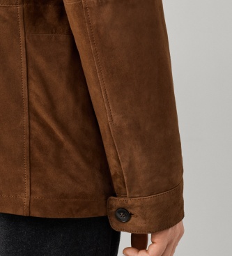 Hackett London Brown Suede 4-Pocket Jacket