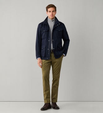 Hackett London Velospeed marine windbreaker