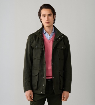 Hackett London Velospeed green windbreaker