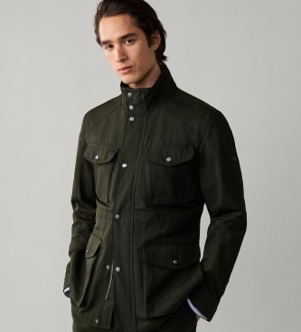 Hackett London Velospeed green windbreaker