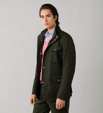 Hackett London Velospeed green windbreaker