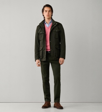 Hackett London Velospeed green windbreaker
