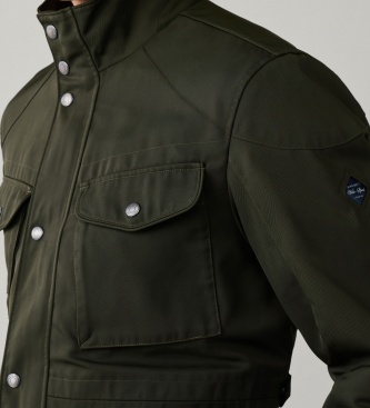 Hackett London Velospeed green windbreaker