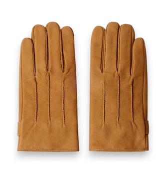 Hackett London Beige handskar i skinn Commuter Touch