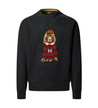 Hackett London Jersey Heritage Harry-trui grijs