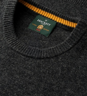 Hackett London Jersey Heritage Harry-trui grijs
