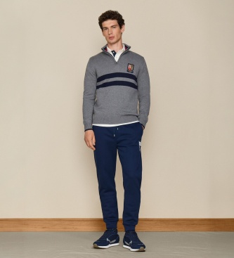 Hackett London Heritage LRC trui Grijs