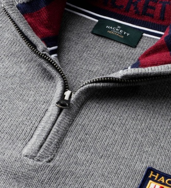 Hackett London Heritage LRC trui Grijs