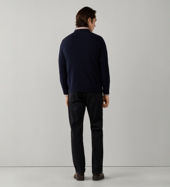 Hackett London Highland Hound trui Marineblauw