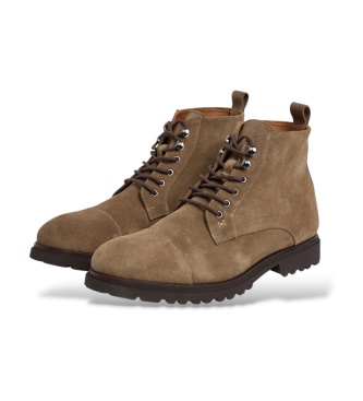 Hackett London Hudson Stiefeletten aus Leder in Hellbraun