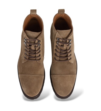 Hackett London Hudson Stiefeletten aus Leder in Hellbraun