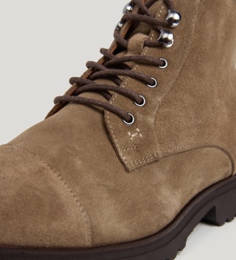 Hackett London Hudson Stiefeletten aus Leder in Hellbraun