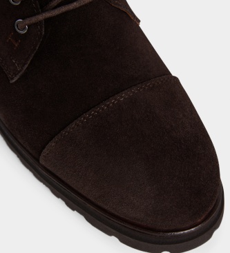 Hackett London Braune Hudson-Lederstiefeletten