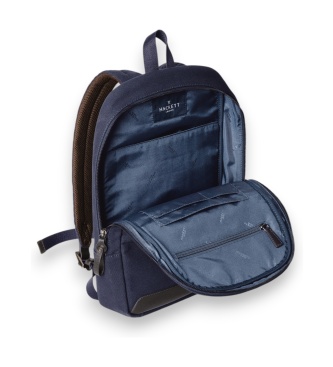 Hackett London Ryggsäck Wells Canvas marinblå