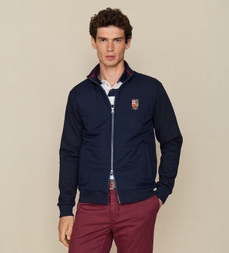Hackett London Sweatshirt Heritage Lrc Hybrid Azul Marinho