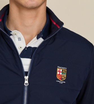 Hackett London Sweatshirt Heritage Lrc Hybrid Azul Marinho