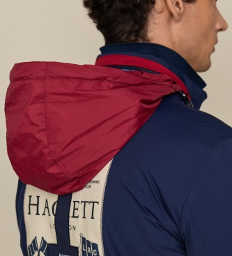 Hackett London Sweatshirt Heritage Lrc Hybrid Azul Marinho