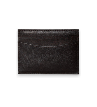 Hackett London Kartenetui aus Leder Luxe Cardholder braun