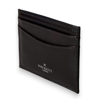 Hackett London Kartenetui aus Leder Luxe Cardholder braun