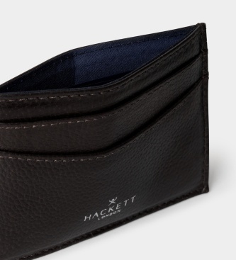 Hackett London Kartenetui aus Leder Luxe Cardholder braun