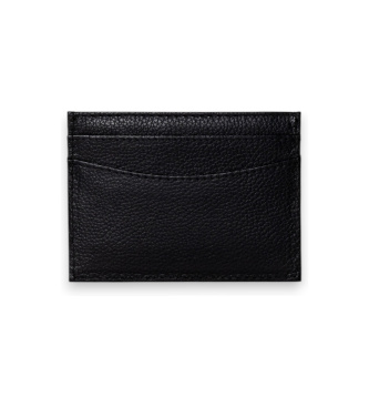 Hackett London Kartenetui aus Leder Luxe Cardholder schwarz