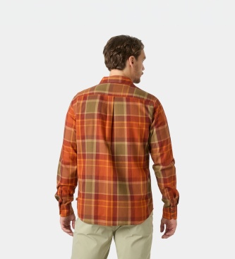 Helly Hansen Lokka flanellen shirt oranje