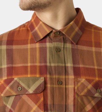 Helly Hansen Lokka flanellen shirt oranje
