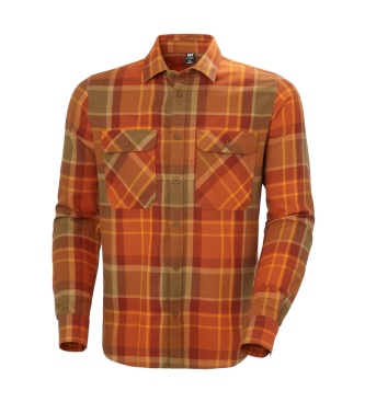 Helly Hansen Lokka flanellen shirt oranje
