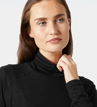 Helly Hansen Majica z visokim ovratnikom HH Durawool črna