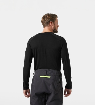 Helly Hansen HH Durawool Long Sleeve Henley Shirt Black