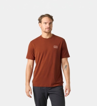 Helly Hansen T-shirt Skog Graphic teglrød